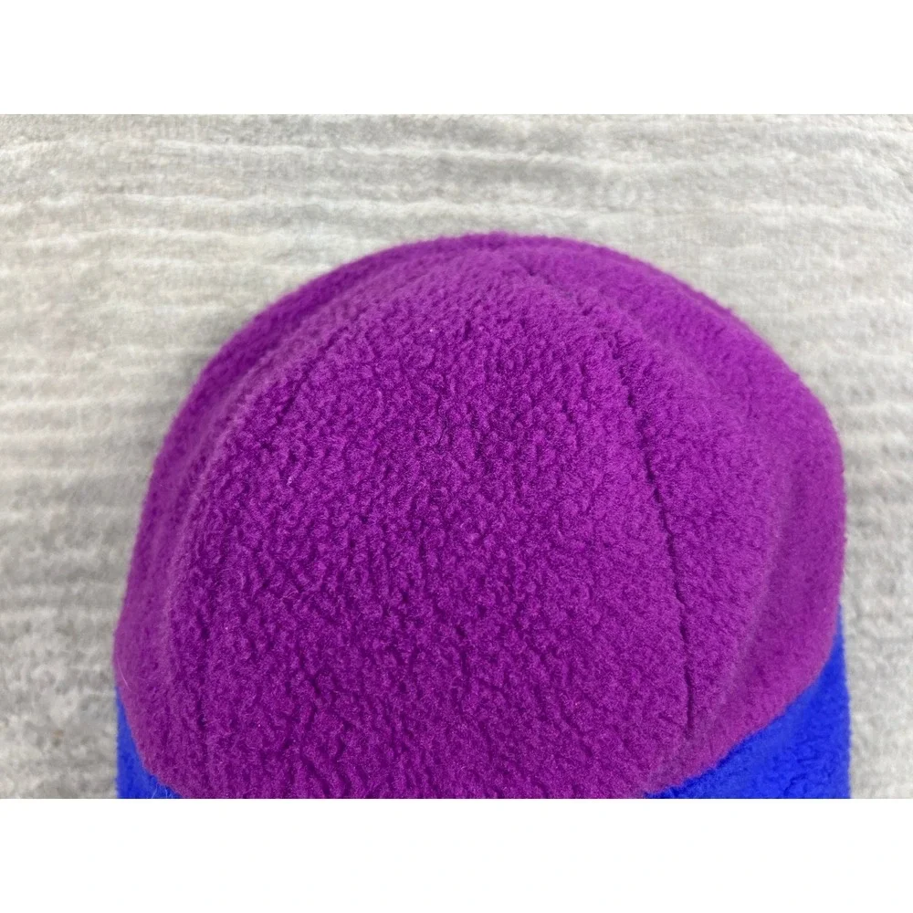 Columbia Earflap Hat Youth L/XL Purple Blue‎ Teal Reversible Fleece Made in USA